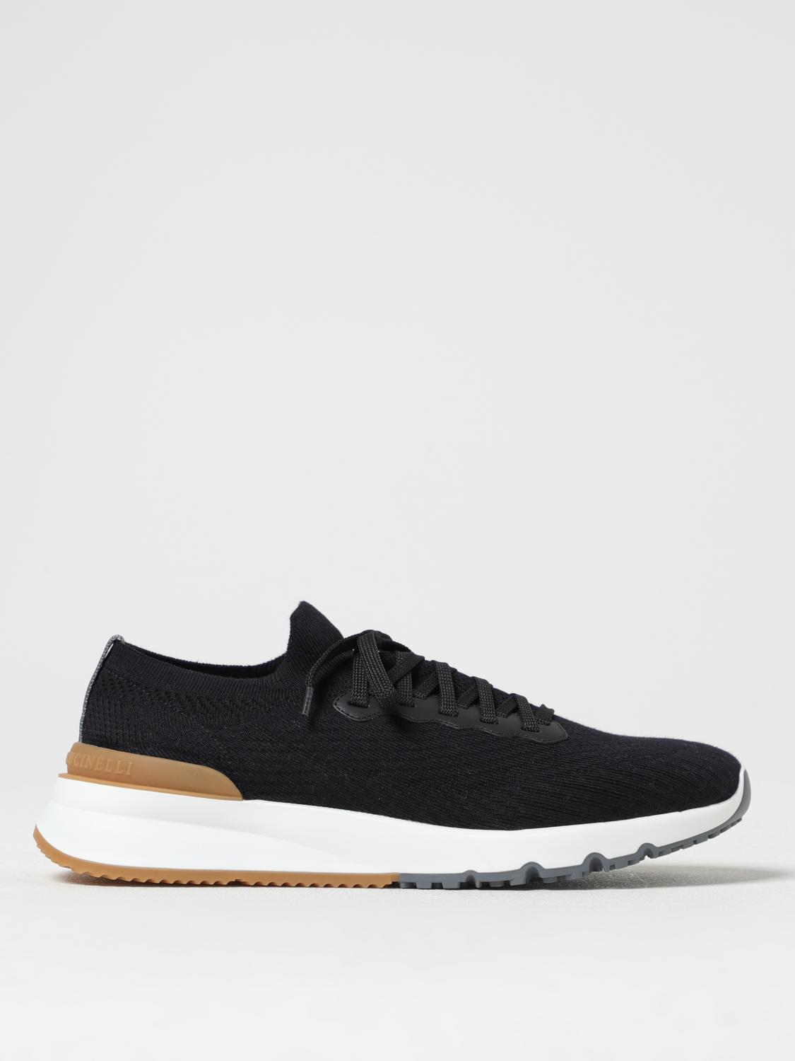 Brunello Cucinelli Sneakers With Mesh Panels In Black