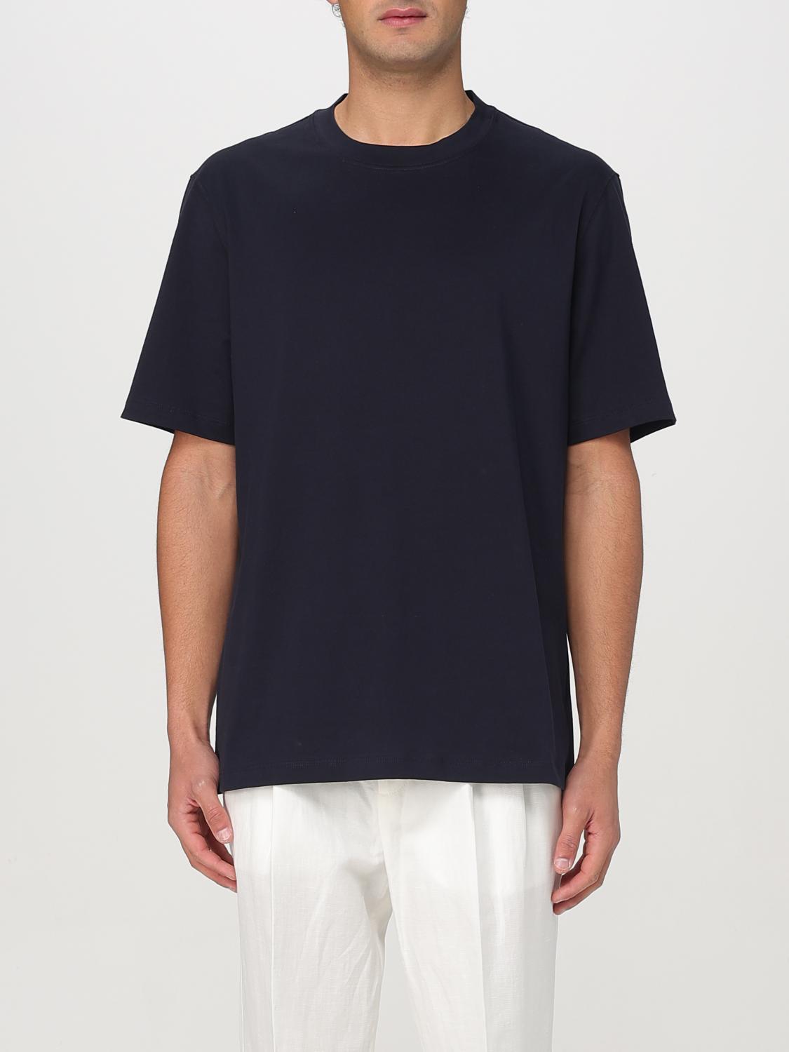 Brunello Cucinelli T-shirt Men Color Navy In Navy