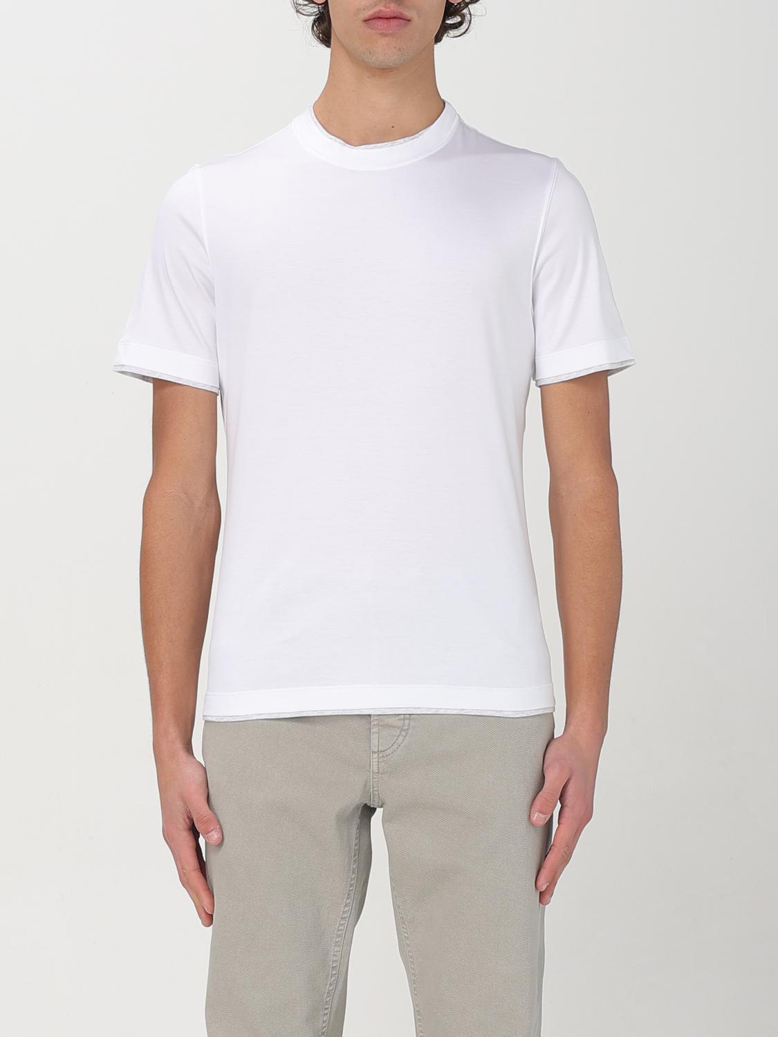 Brunello Cucinelli Crew-neck Cotton T-shirt In White