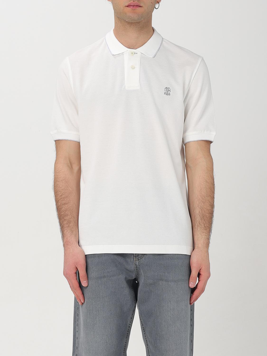 Brunello Cucinelli Short-sleeved Polo T-shirt In Beige