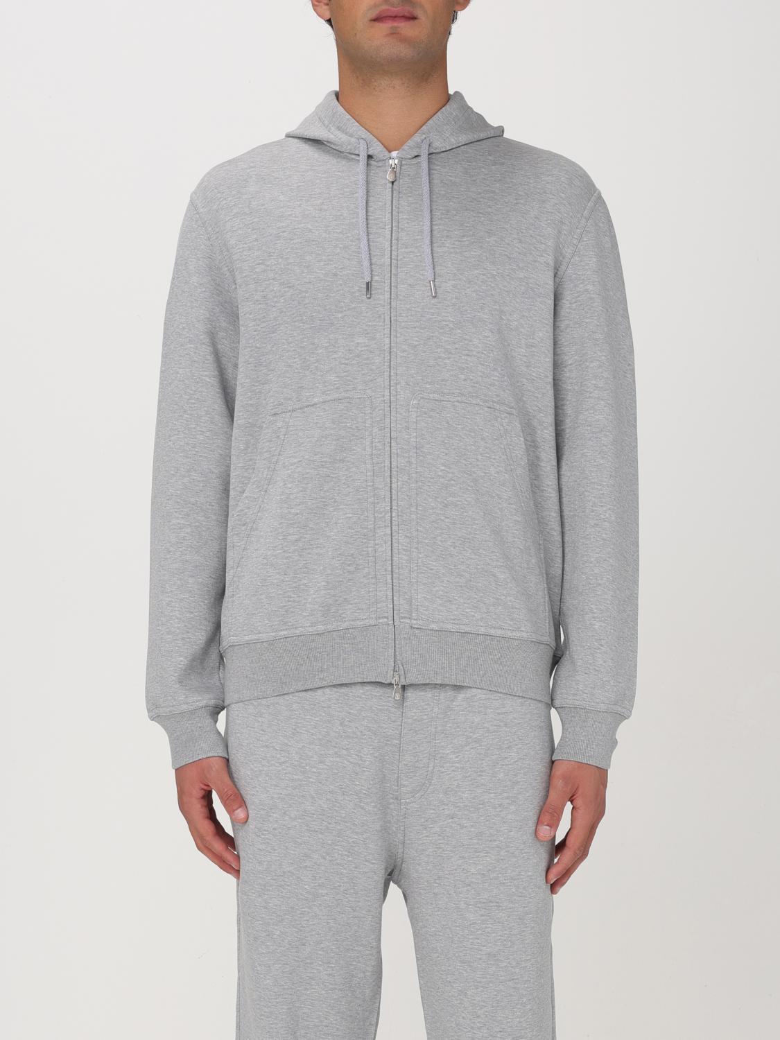 Brunello Cucinelli Grey Cotton Knitwear In Grey
