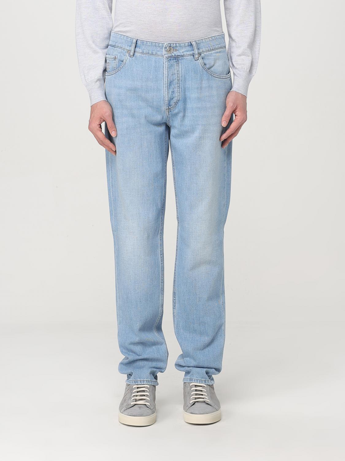 Brunello Cucinelli Stonewashed Cotton Denim Jeans In Denim