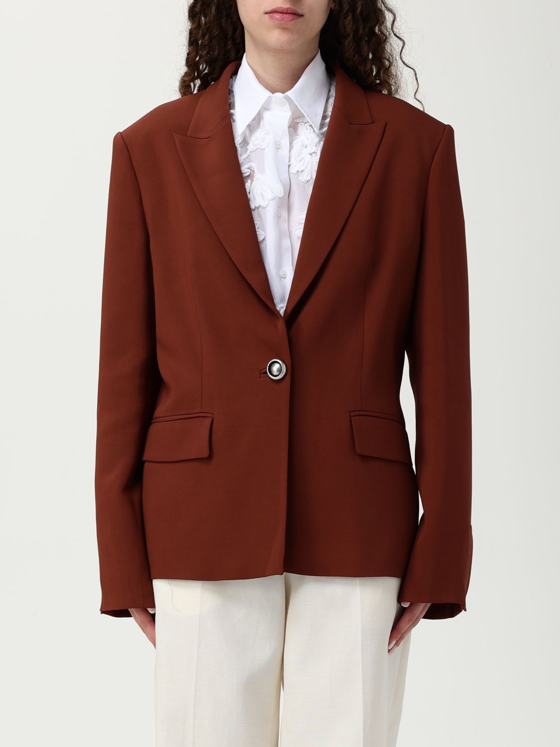 Pinko Gente Single-breasted One Button Jacket In Multi