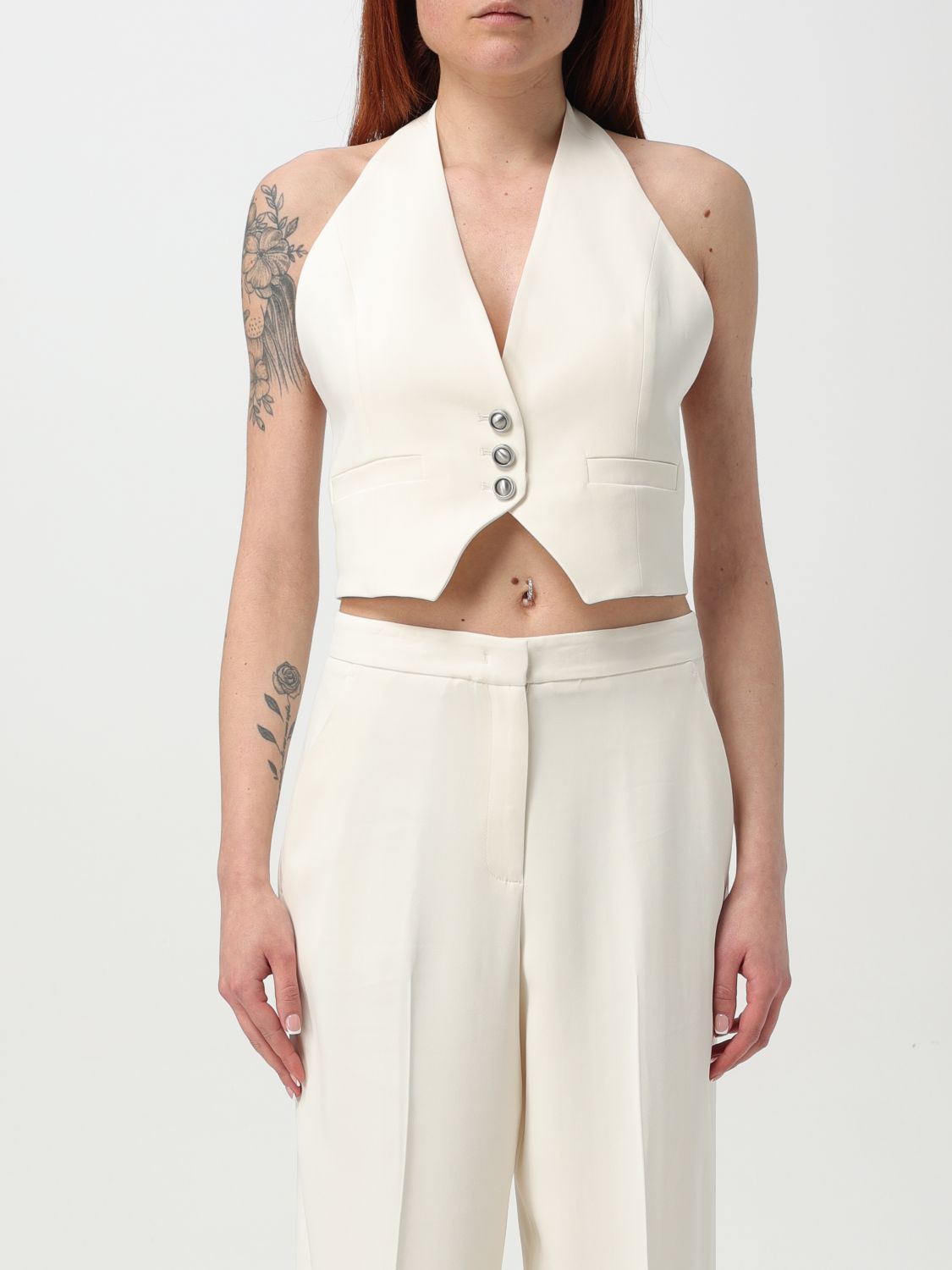 Pinko Waistcoat  Woman Color White In White