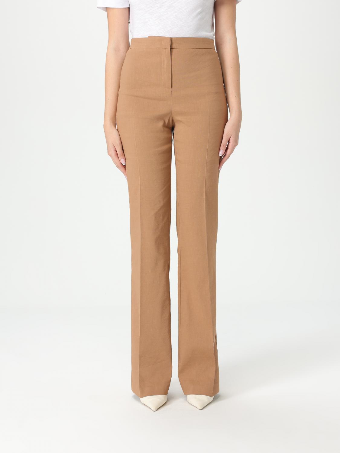 Pinko Pants Woman Color Brown In Brown