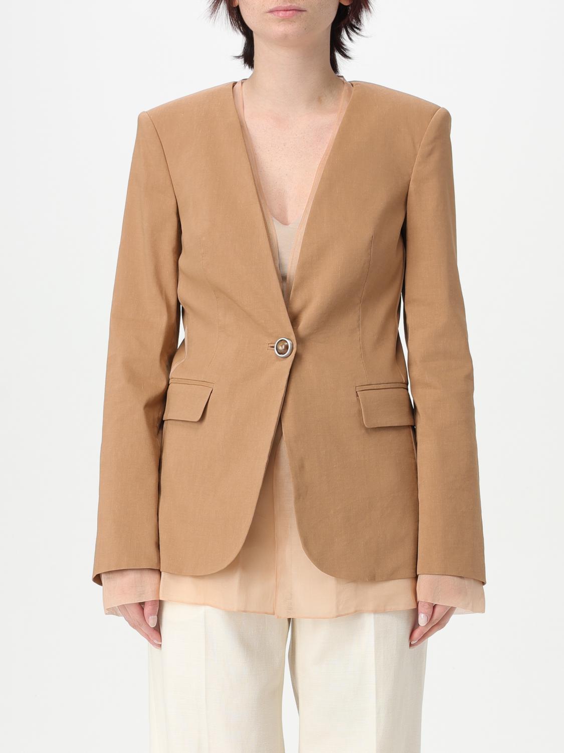 Pinko Blazer  Woman Color Brown In Brown