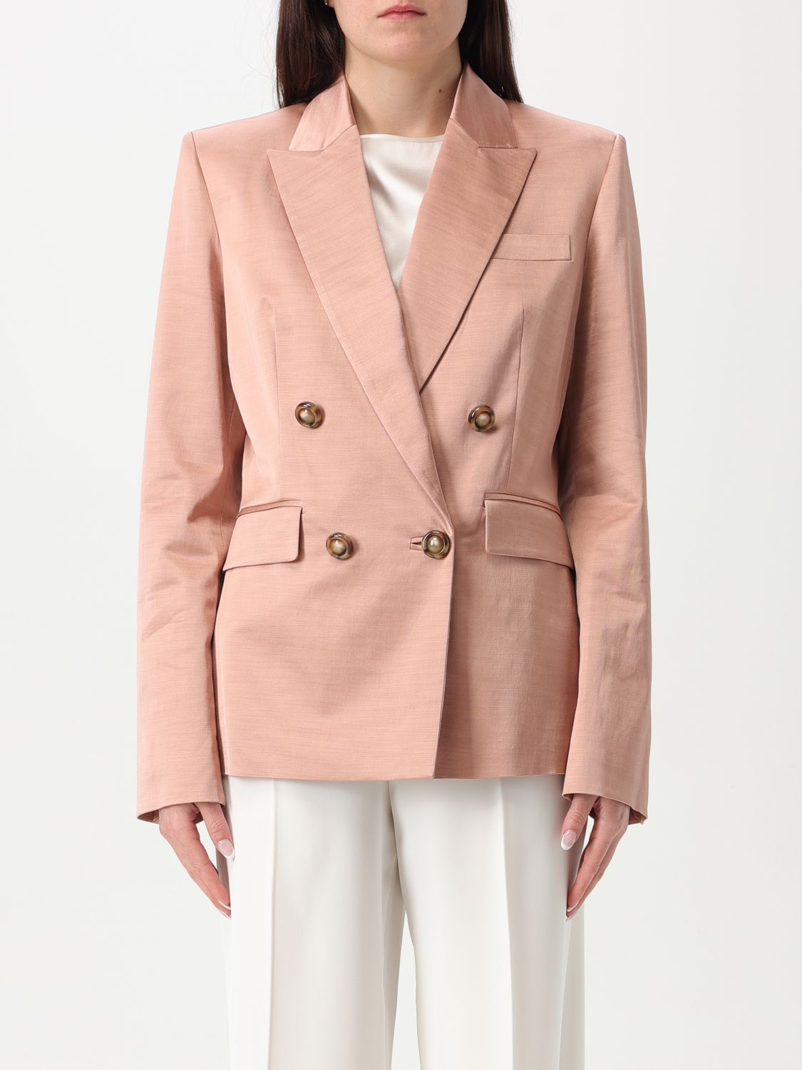 Pinko Single-opept Jacket In Pink