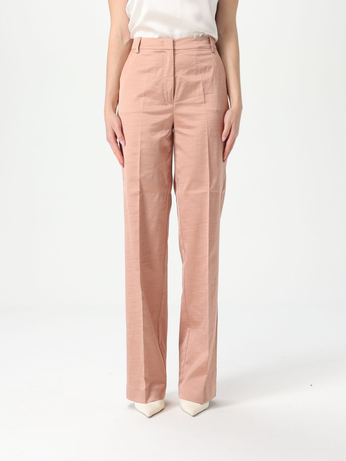 Shop Pinko Pants Woman Color Pink
