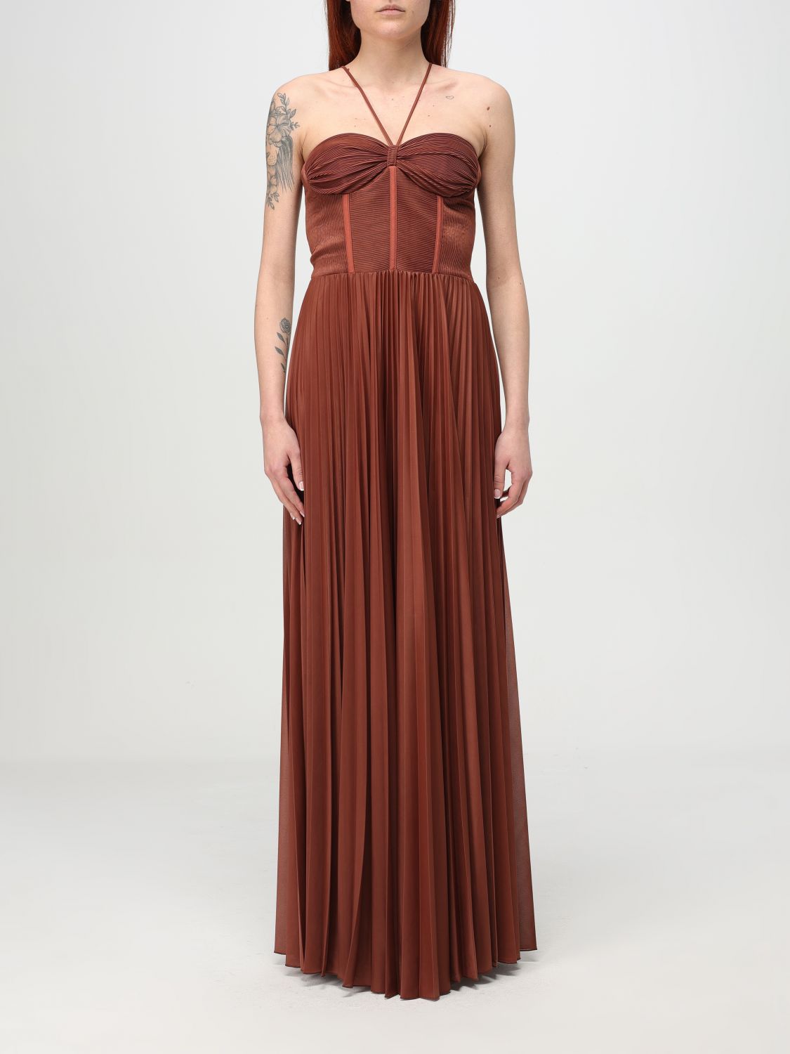 PINKO DRESS PINKO WOMAN COLOR LEATHER 425447107