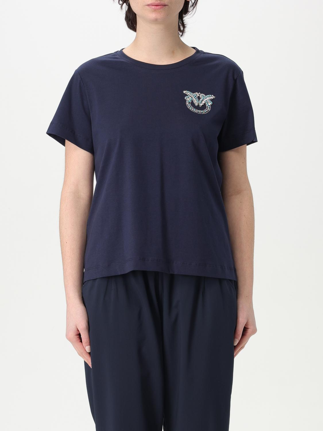 Shop Pinko T-shirt Woman Color Blue
