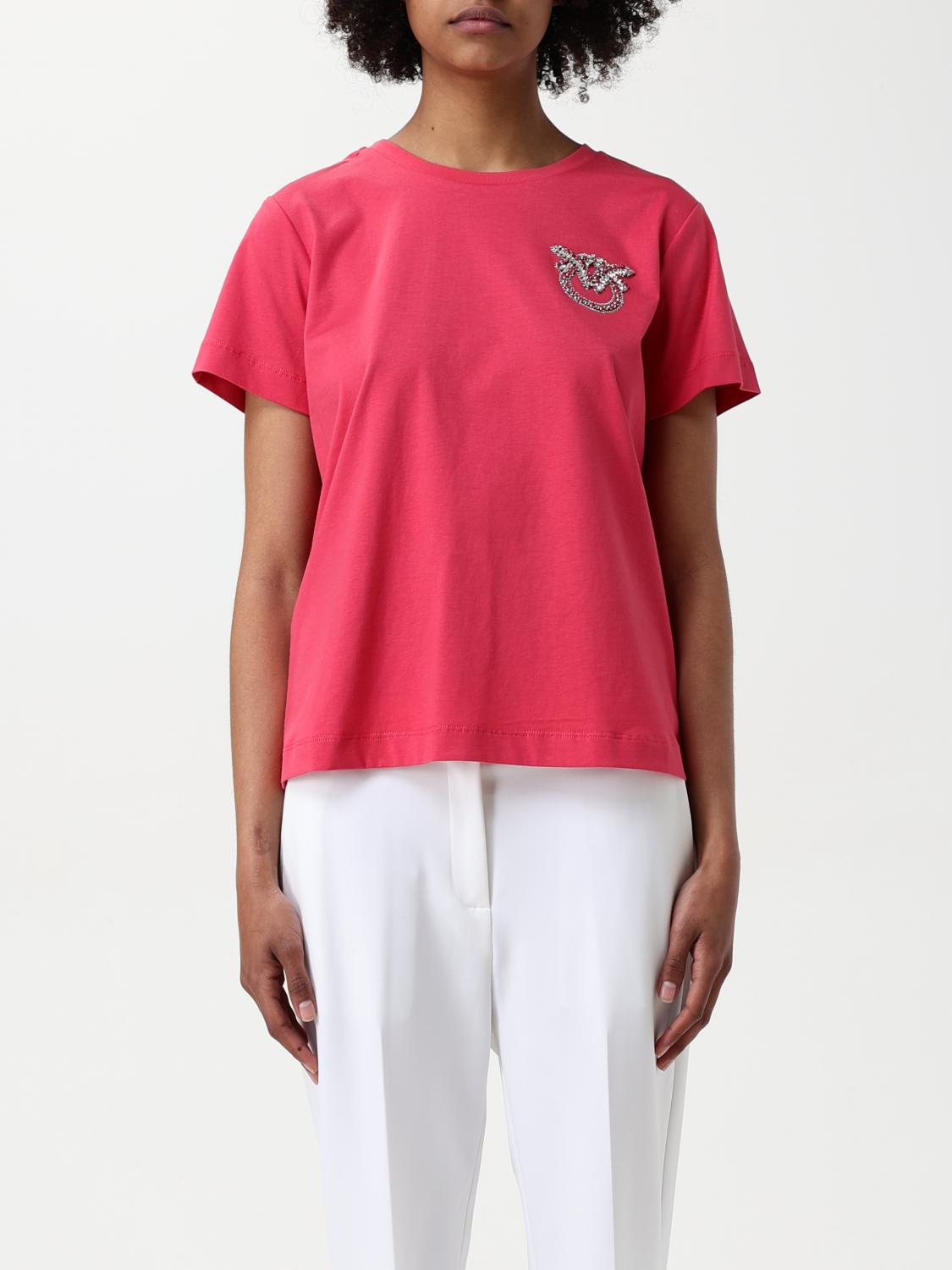 Shop Pinko T-shirt  Woman Color Red