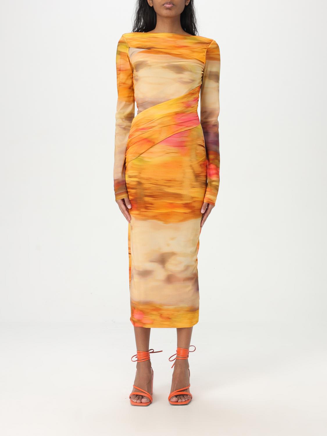 Pinko Beggin Dress In Beige