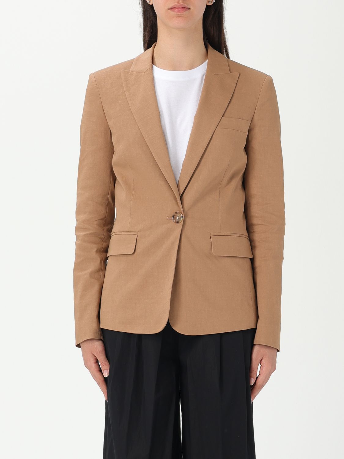 Pinko Blazer Woman Color Brown In Brown