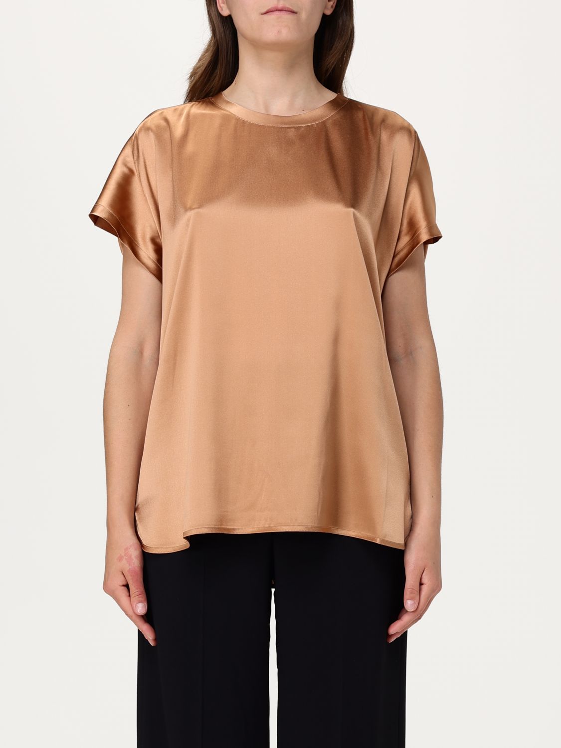Shop Pinko T-shirt Woman Color Brown