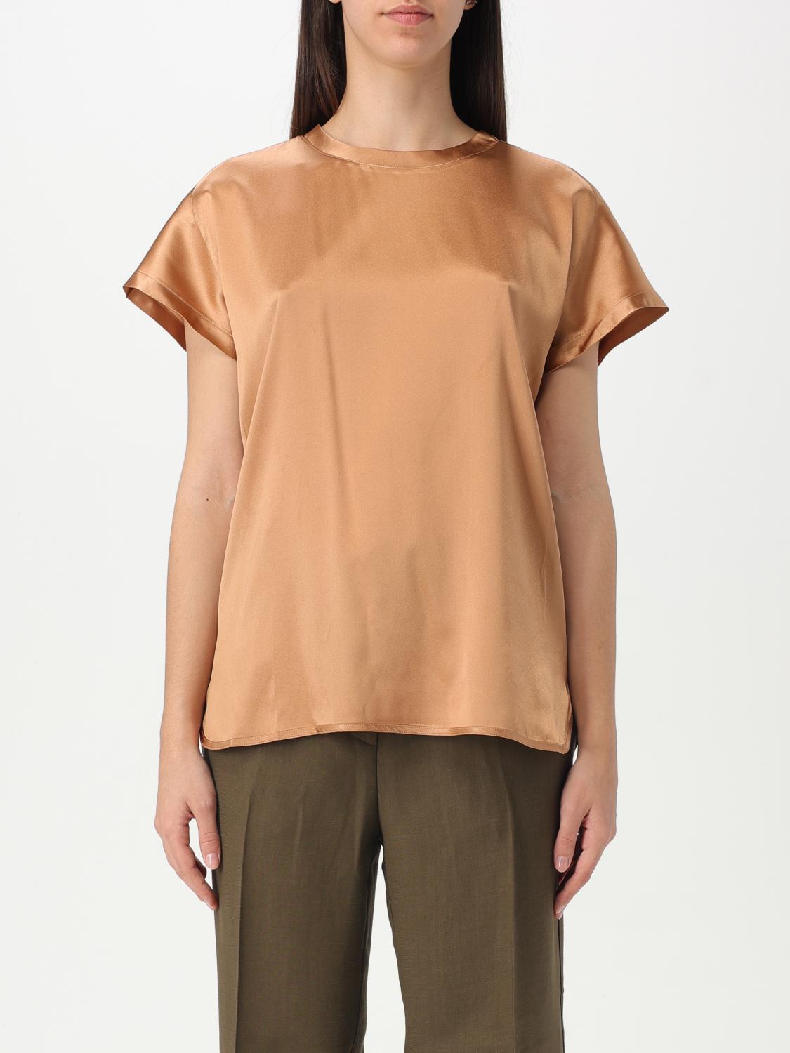 Pinko Farida Silk-like Fabric Top In Dark