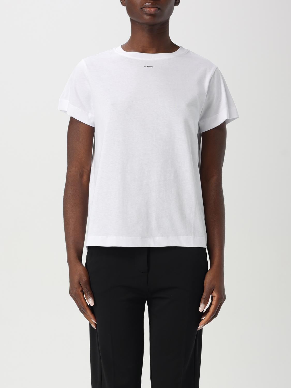 Shop Pinko T-shirt Woman Color White