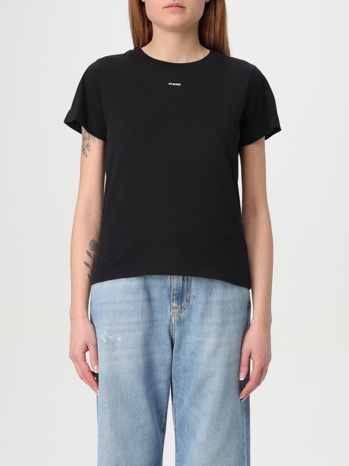 Shop Pinko T-shirt Woman Color Black