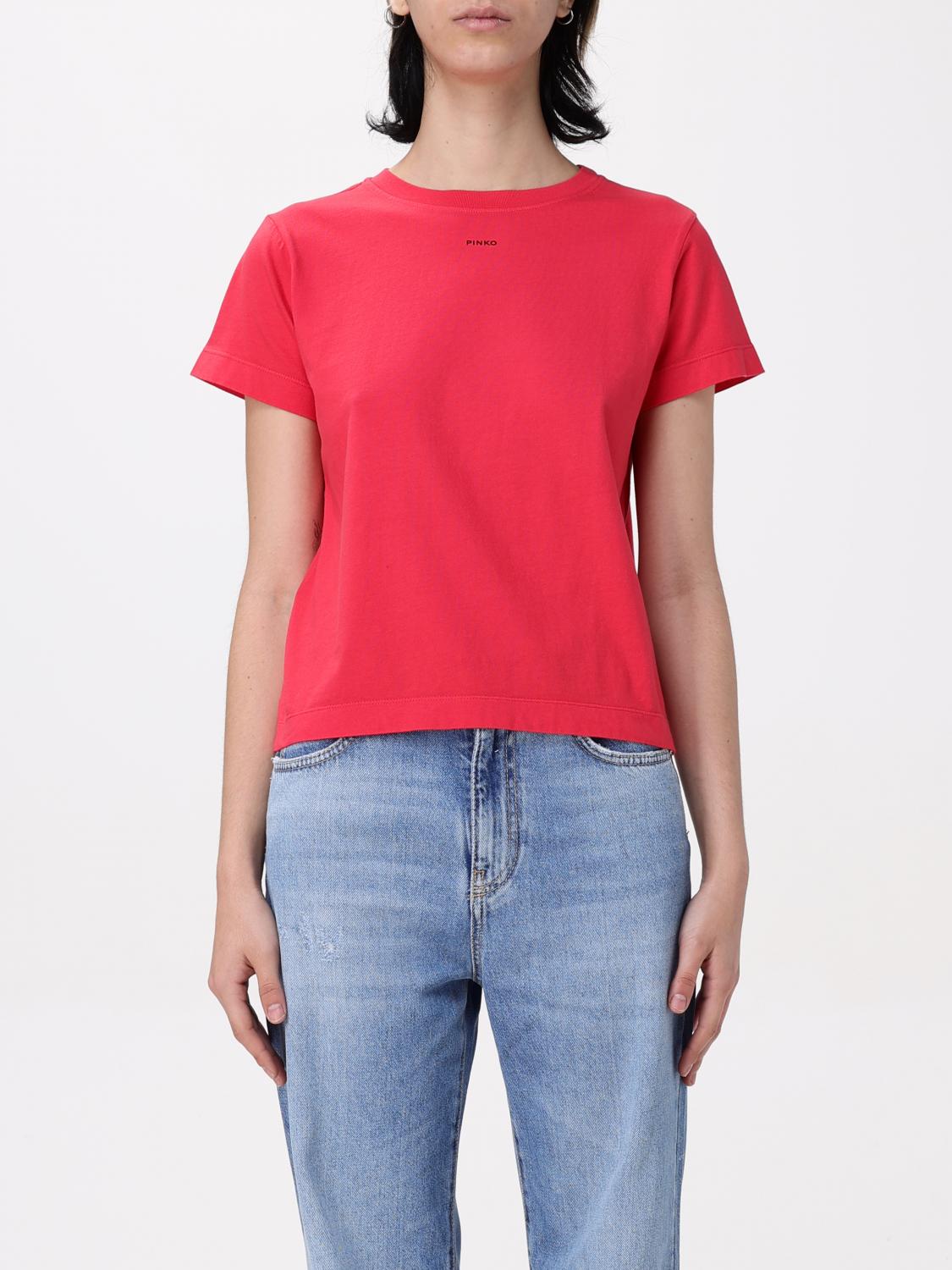 Shop Pinko T-shirt  Woman Color Red