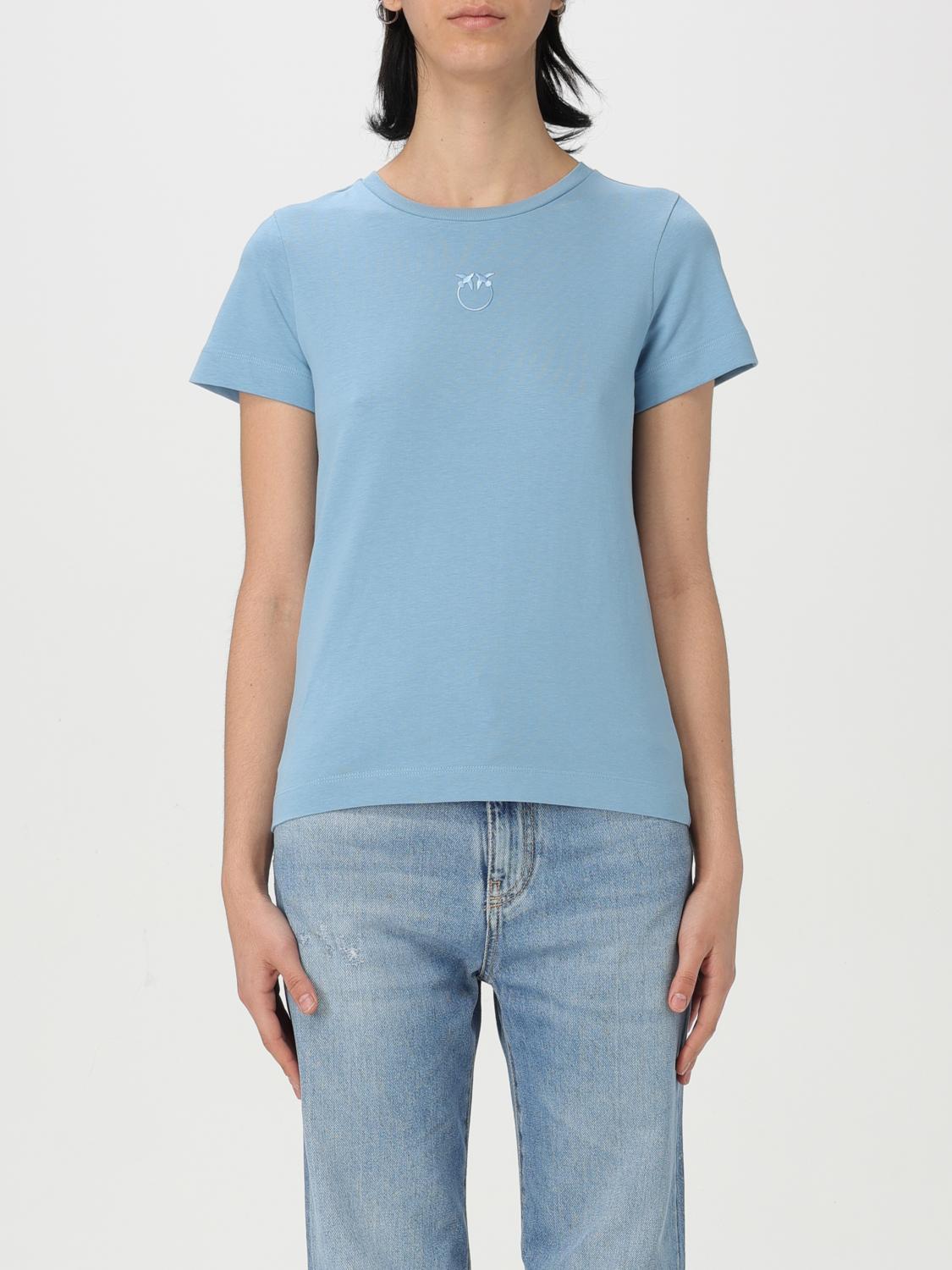 Shop Pinko T-shirt Woman Color Blue