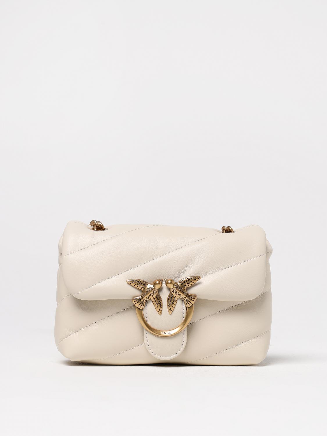 Pinko Baby Love Bag Puff Maxi Quilt Crossbody Bag In White