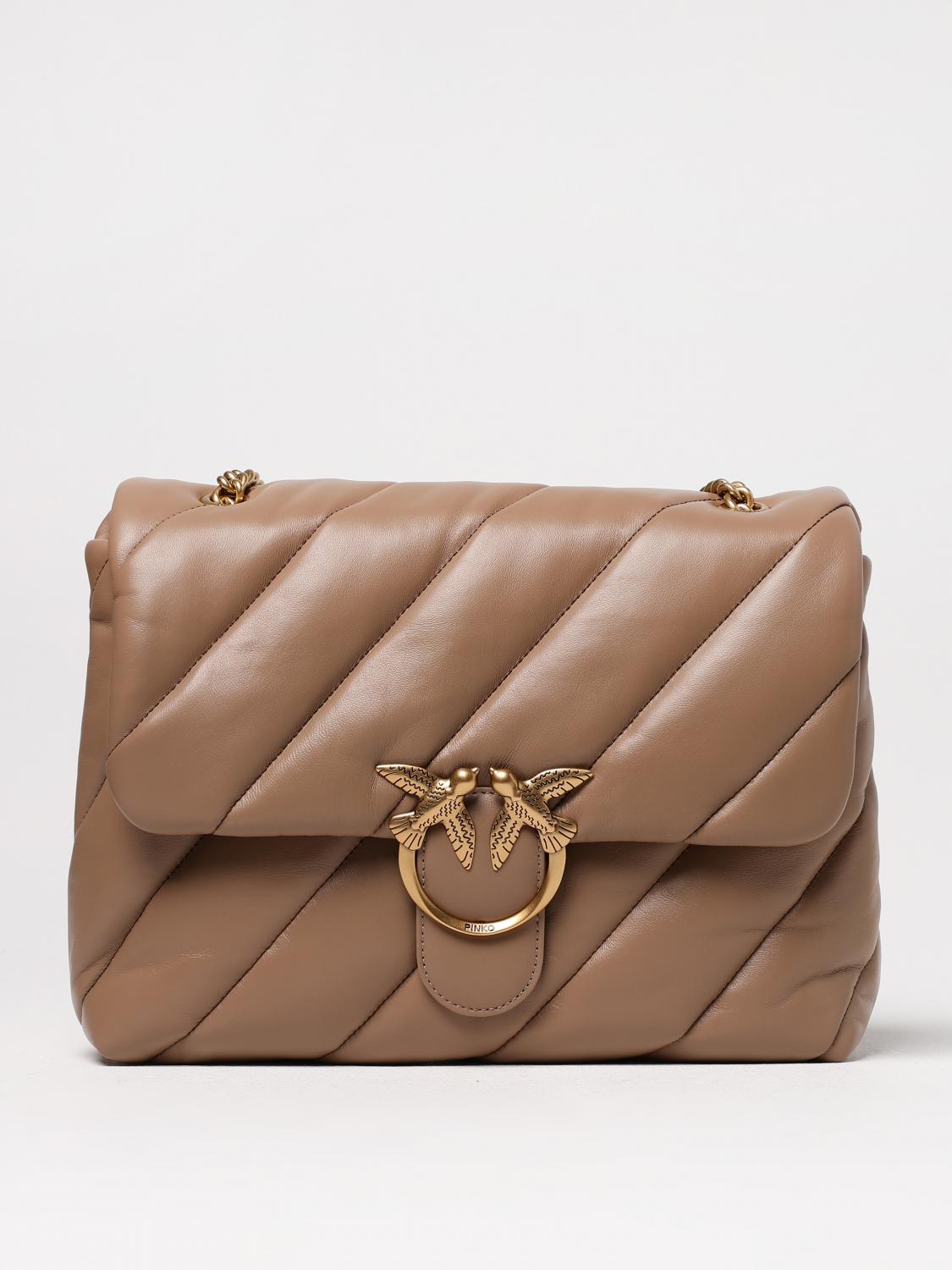 Pinko Crossbody Bags Woman Color Beige In Beige