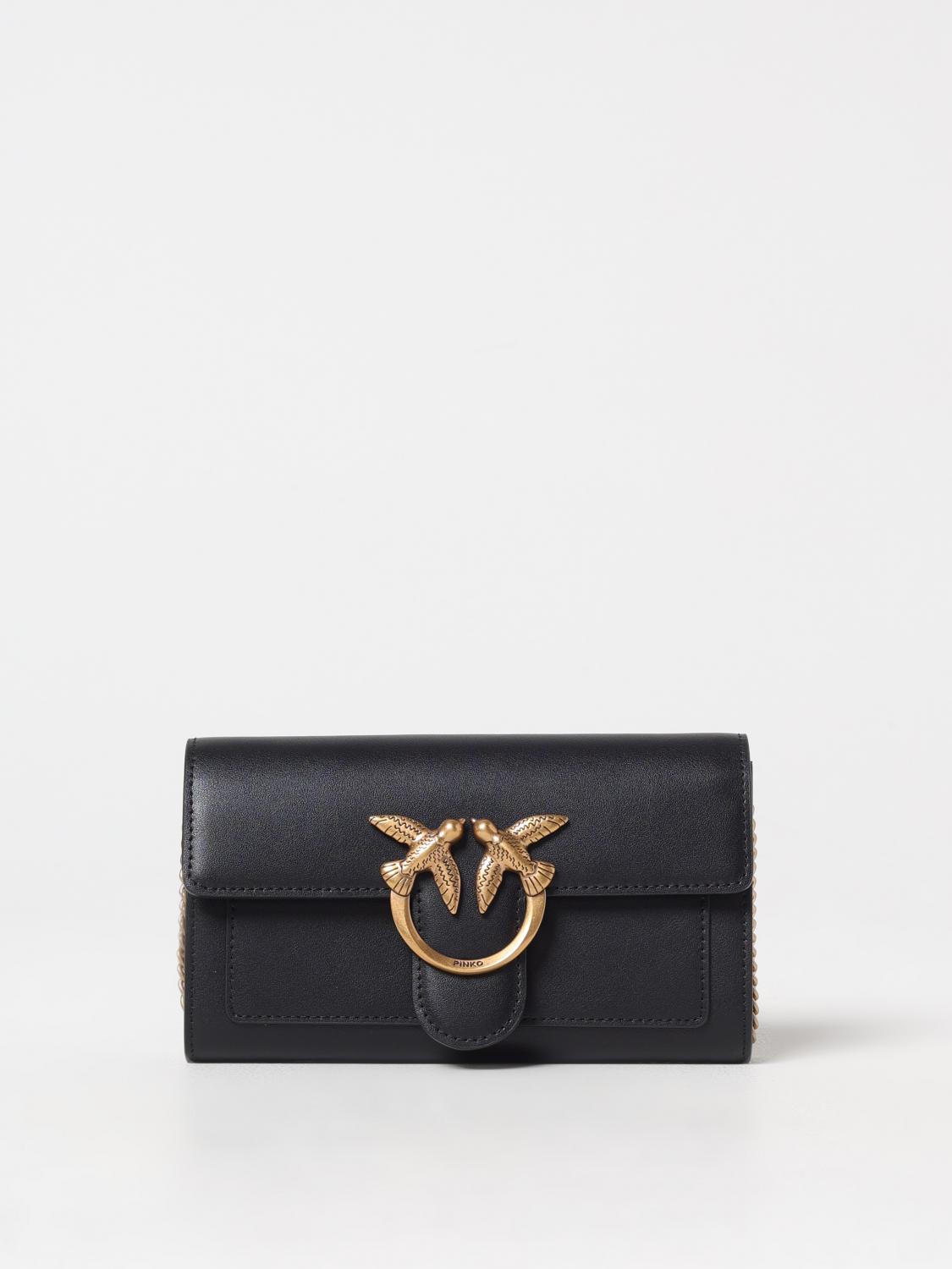 Shop Pinko Wallet Woman Color Black