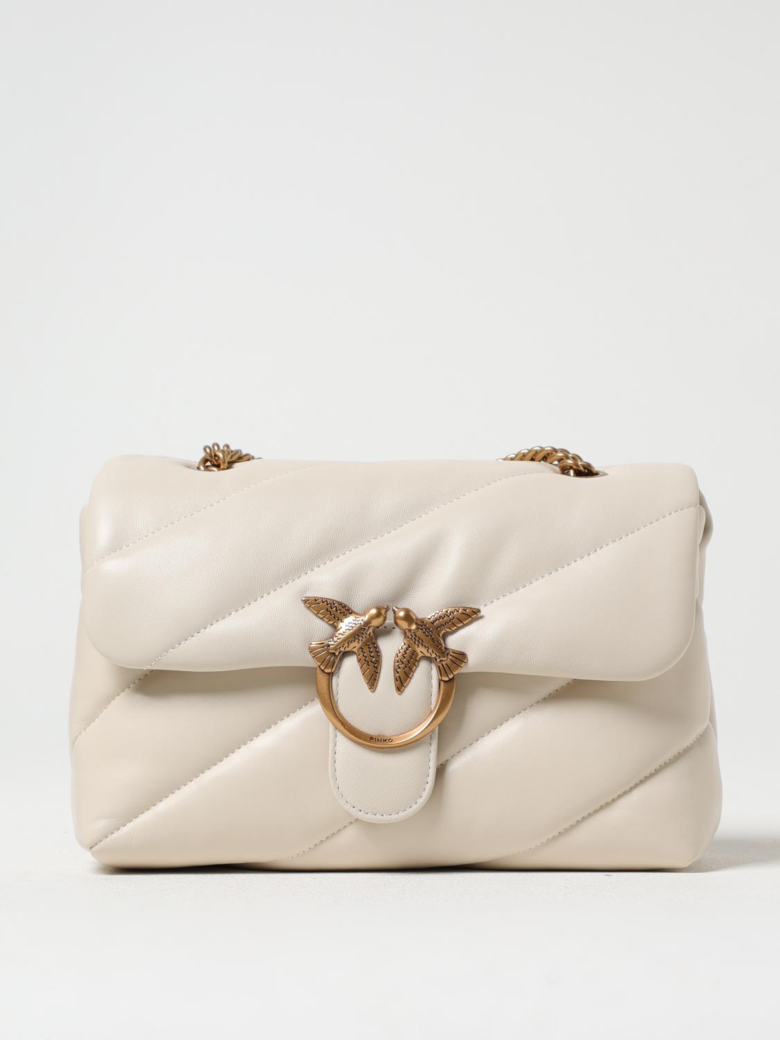 Pinko Classic Love One Crossbody Bag In White