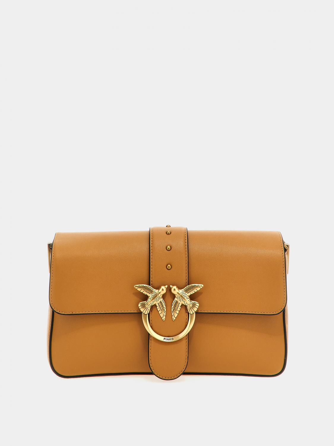 Pinko Mini Love One Crossbody Bag In Brown