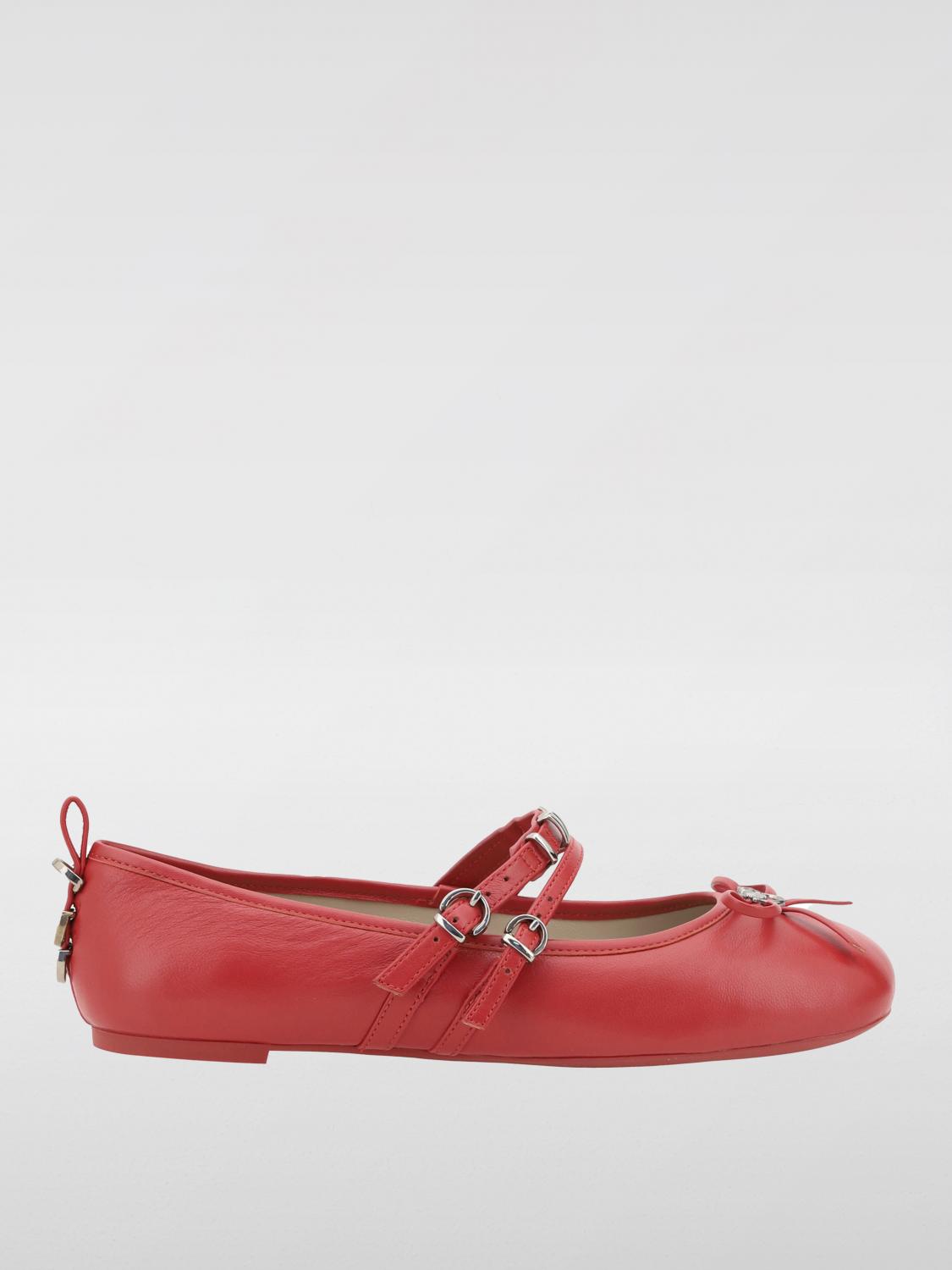 Shop Pinko Ballet Flats Woman Color Red