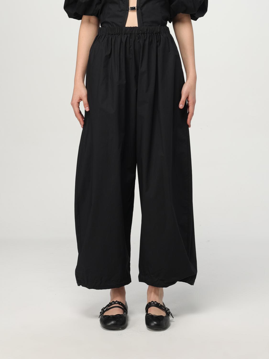 Pinko Wide-leg Trousers With Belt In Black