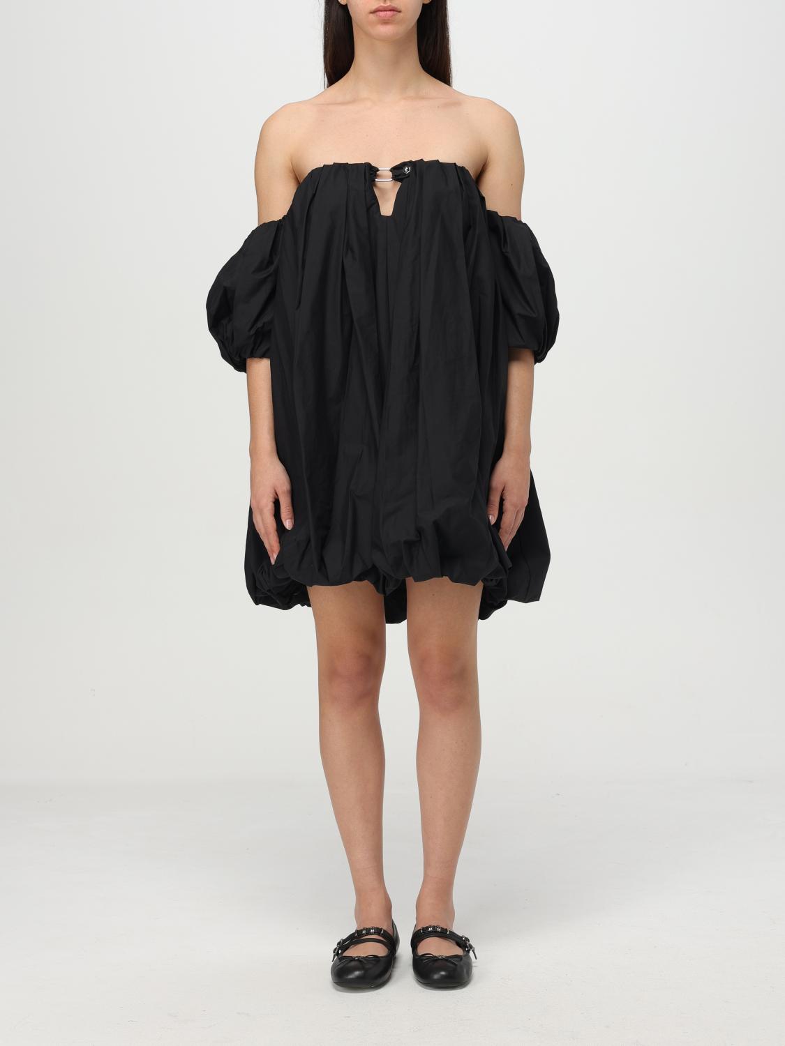 Pinko Mini-robe Boule En Popeline In Black