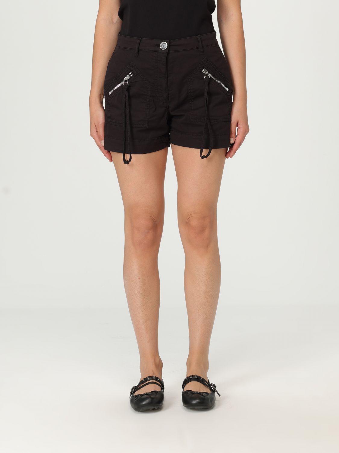 Pinko Teddy Shorts With Zipper And Pockets In Purple