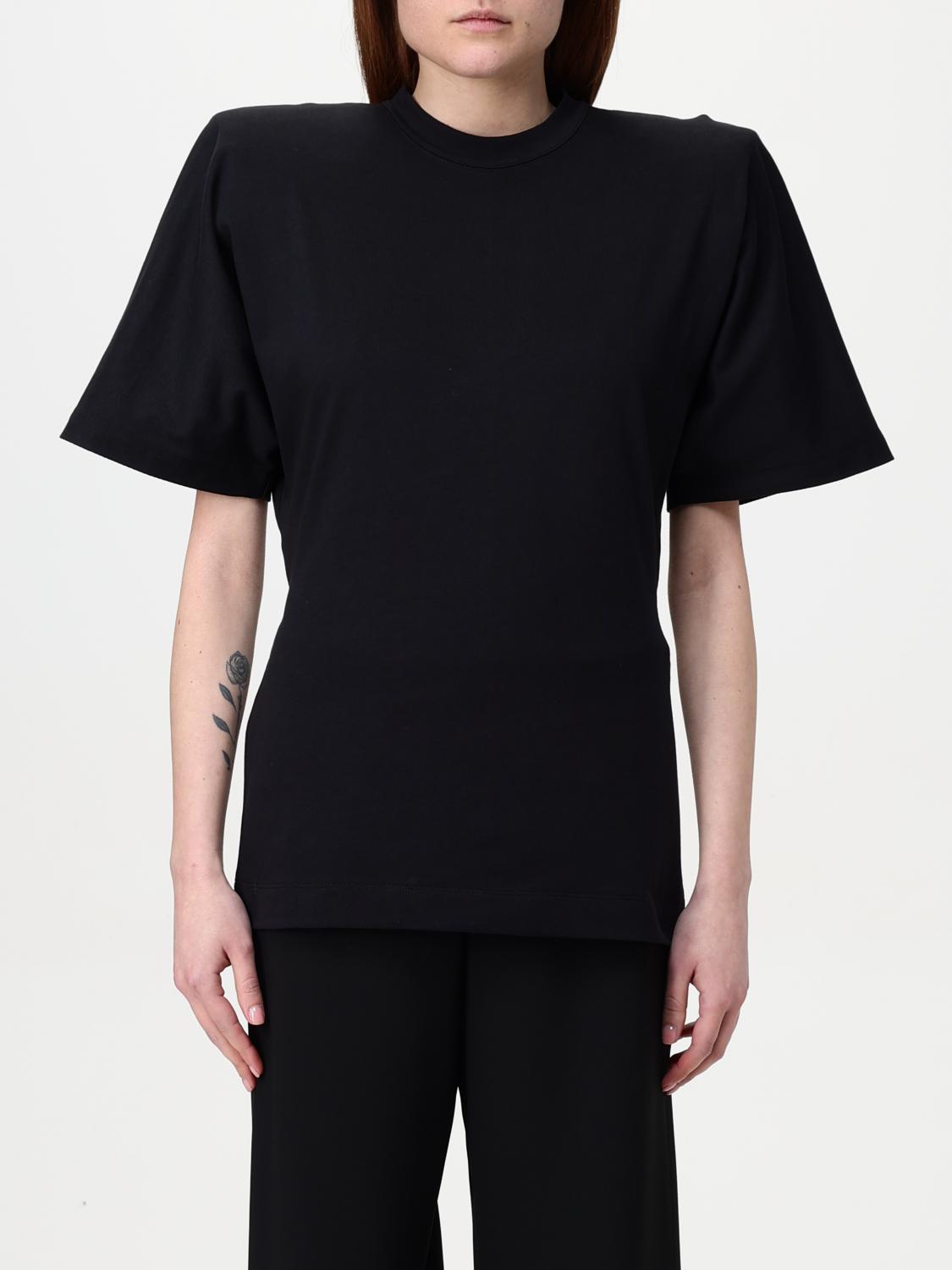 Pinko Luna Cropped T-shirt In Black