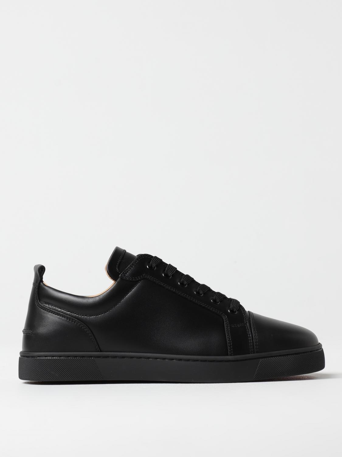 Christian Louboutin Louis Junior Suede And Leather-trimmed Ripstop Sneakers In Black