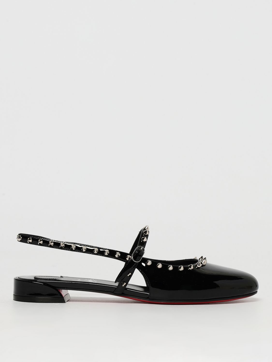 Shop Christian Louboutin Flat Shoes Woman Color Black