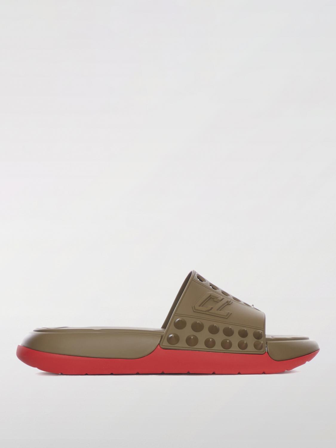 Christian Louboutin Louboutin Men Mule Take It Easy Flat Rubber In Brown