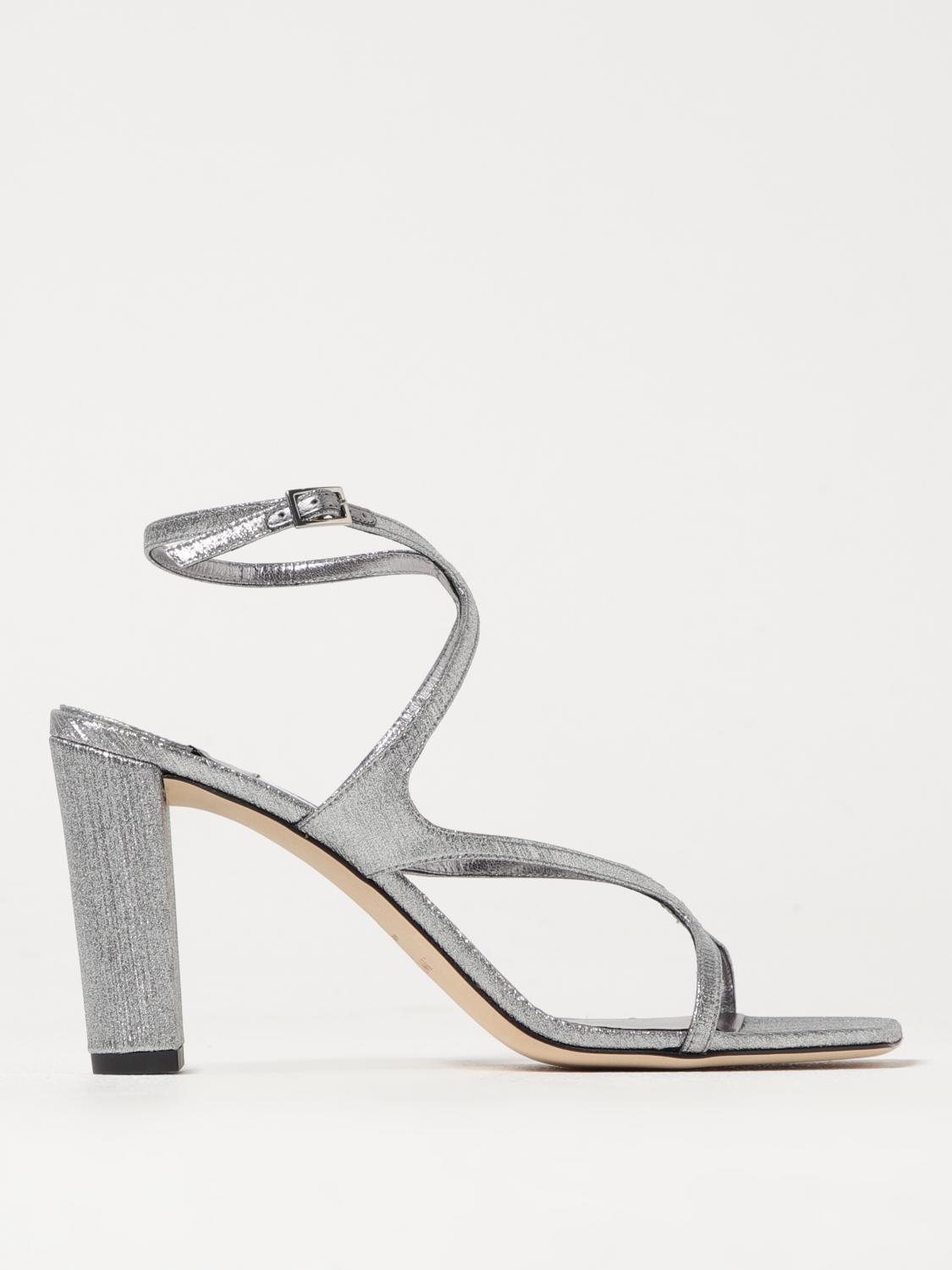 JIMMY CHOO Heeled Sandal Woman color Silver