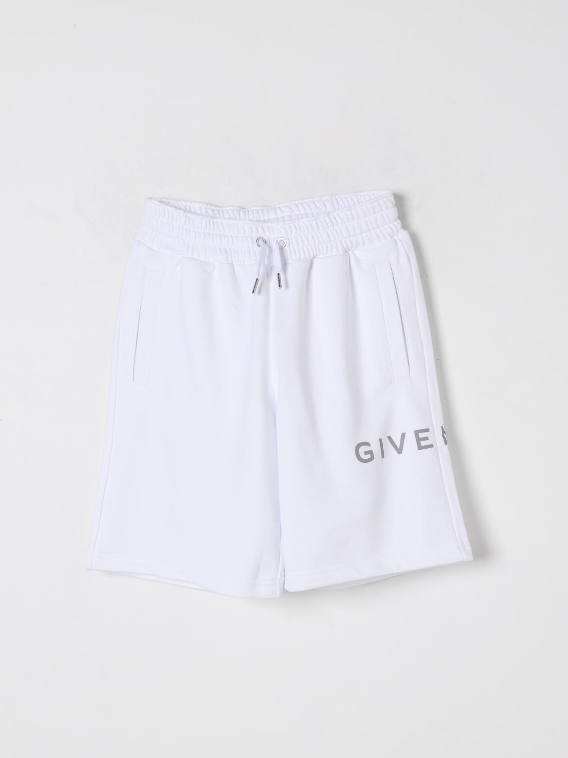 Givenchy White Sporty Bermuda Shorts With Logo In White