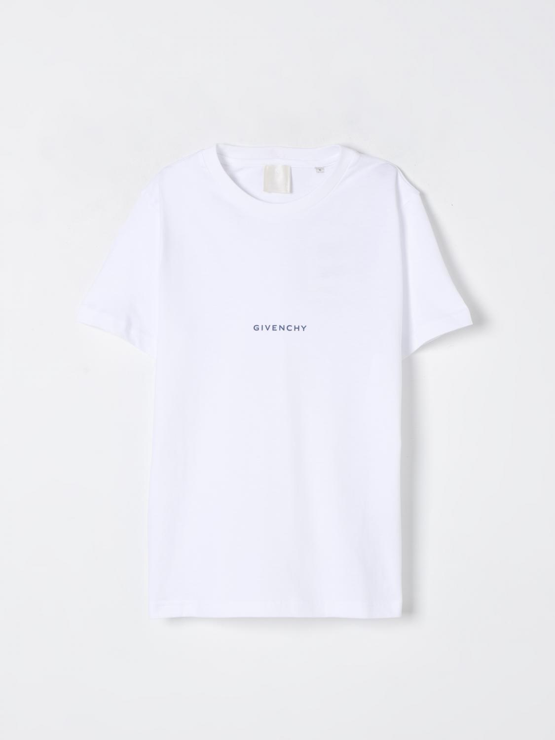 Givenchy Boy's Contrast Logo-print T-shirt In White