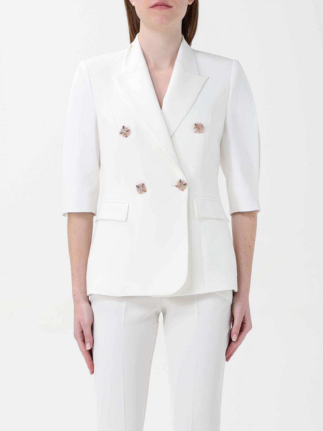 H Couture Blazer Woman Color Yellow Cream In Yellow Cream