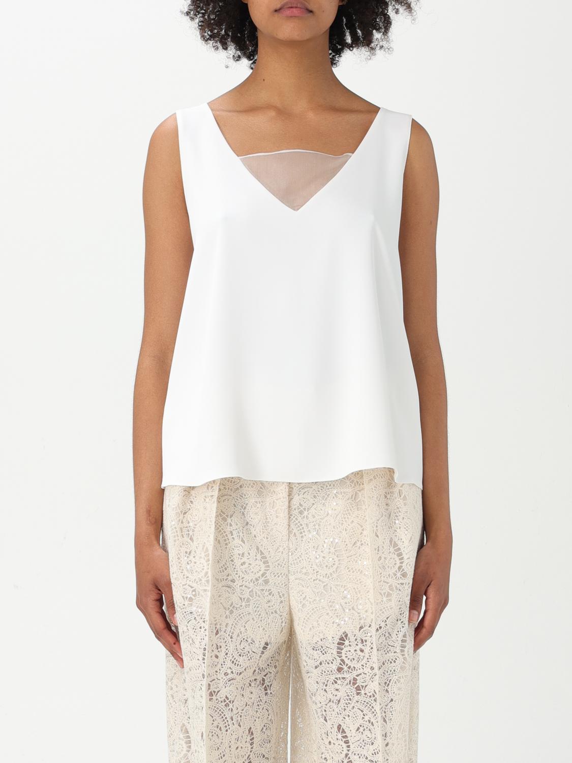 H Couture Top Woman Color Yellow Cream In Yellow Cream