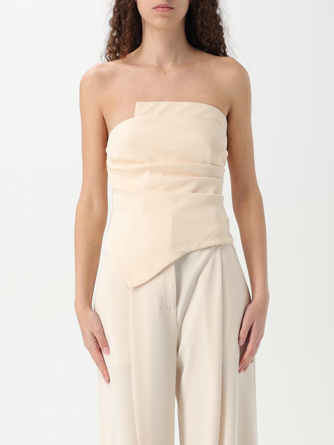 H Couture Top Woman Color Ivory In Ivory