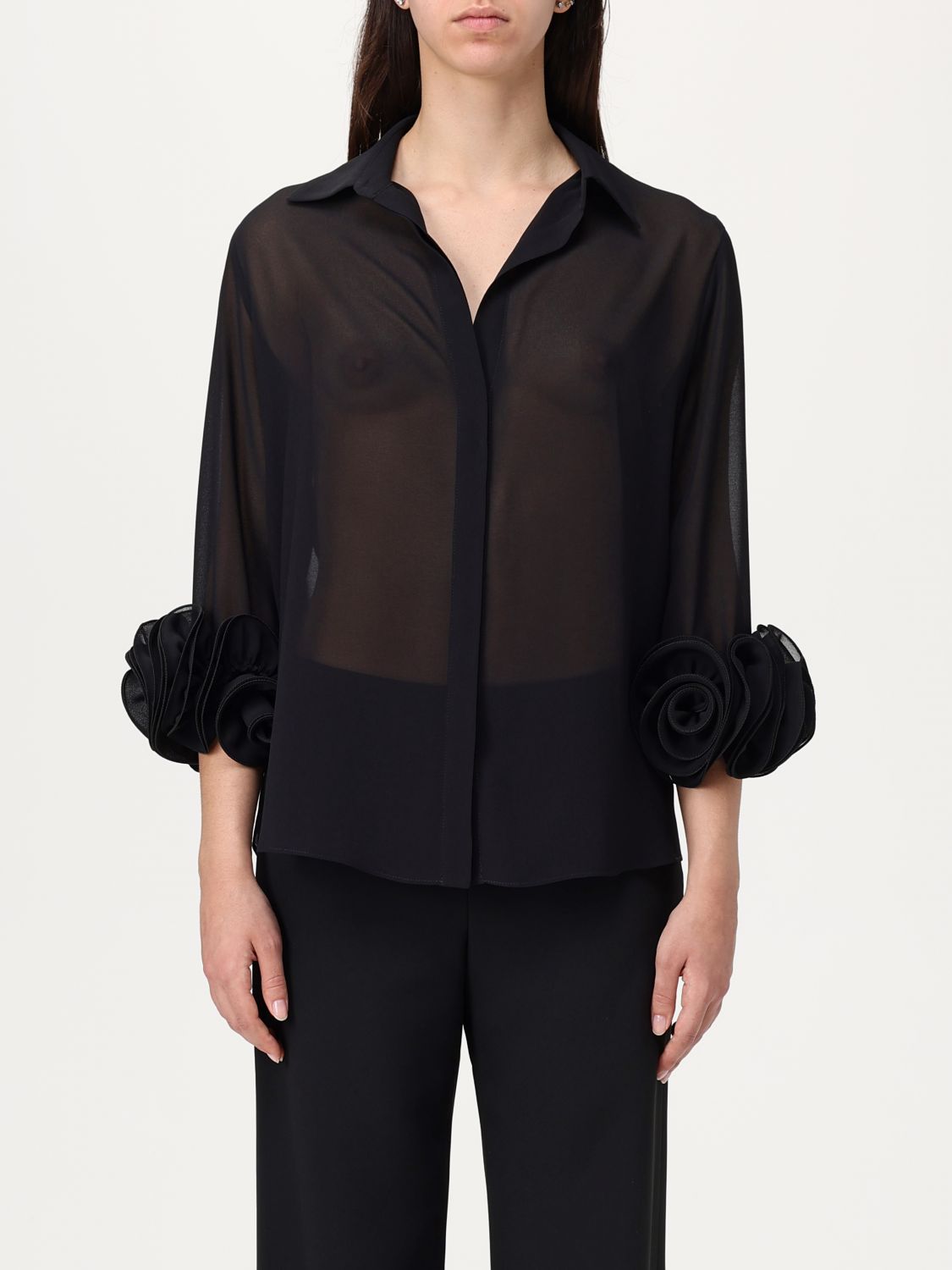 H Couture Shirt Woman Color Black In Black