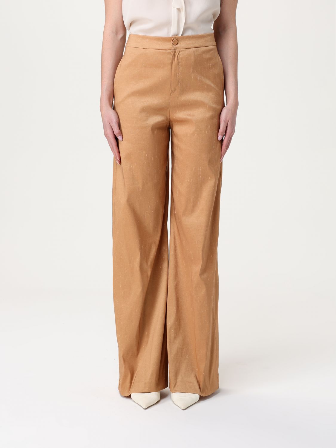 H Couture Pants Woman Color Gold In Gold