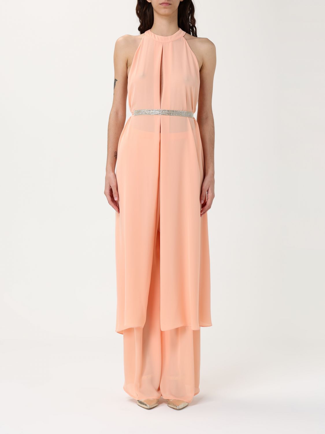 H Couture Top Woman Color Peach In Peach