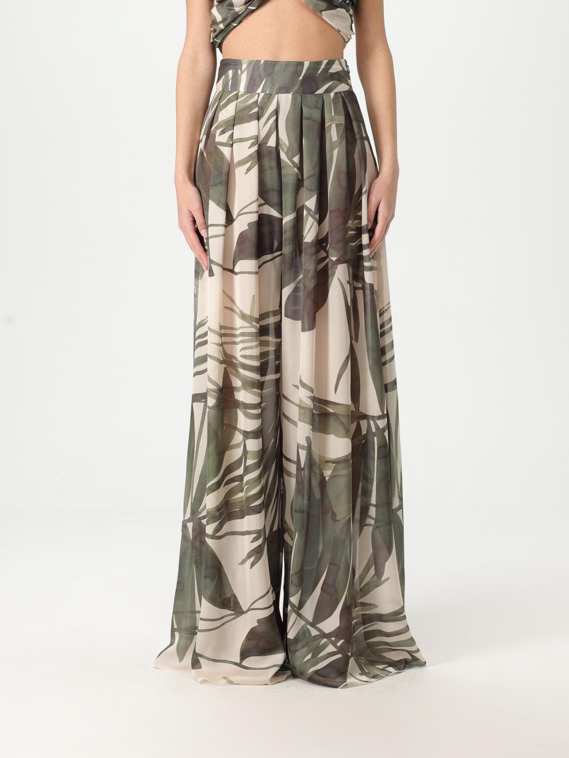 Hanita Pants Woman Color Olive In Olive