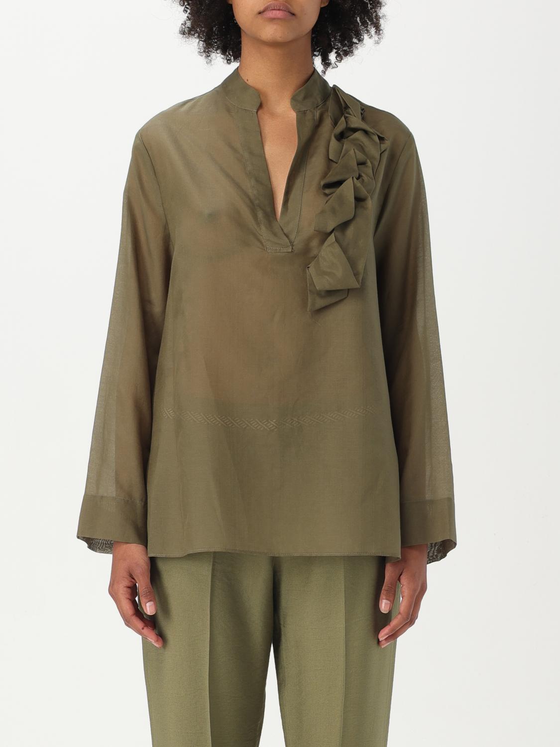 Hanita Shirt Woman Color Olive In Olive