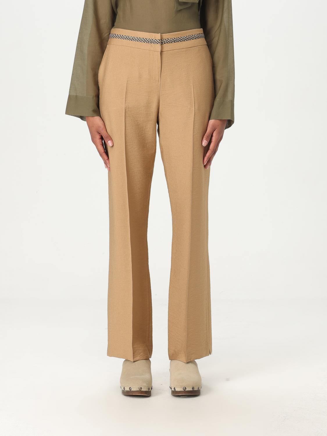 Shop Hanita Pants Woman Color Camel