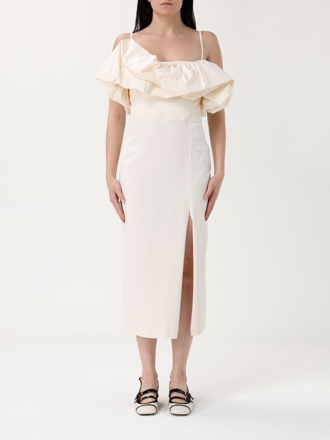 Hanita Dress Woman Color Cream In Cream