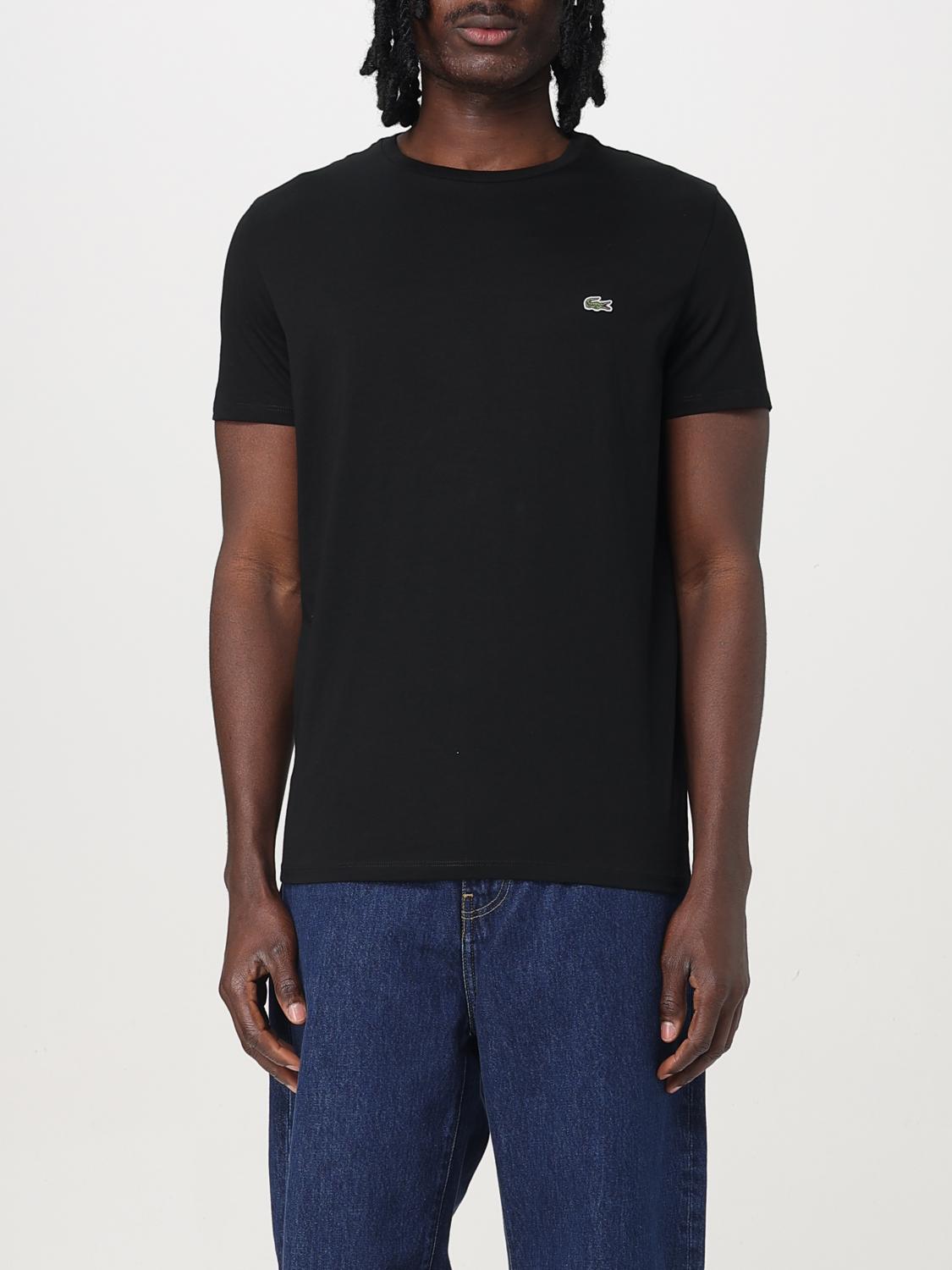 Lacoste Short-sleeved T-shirt In Black